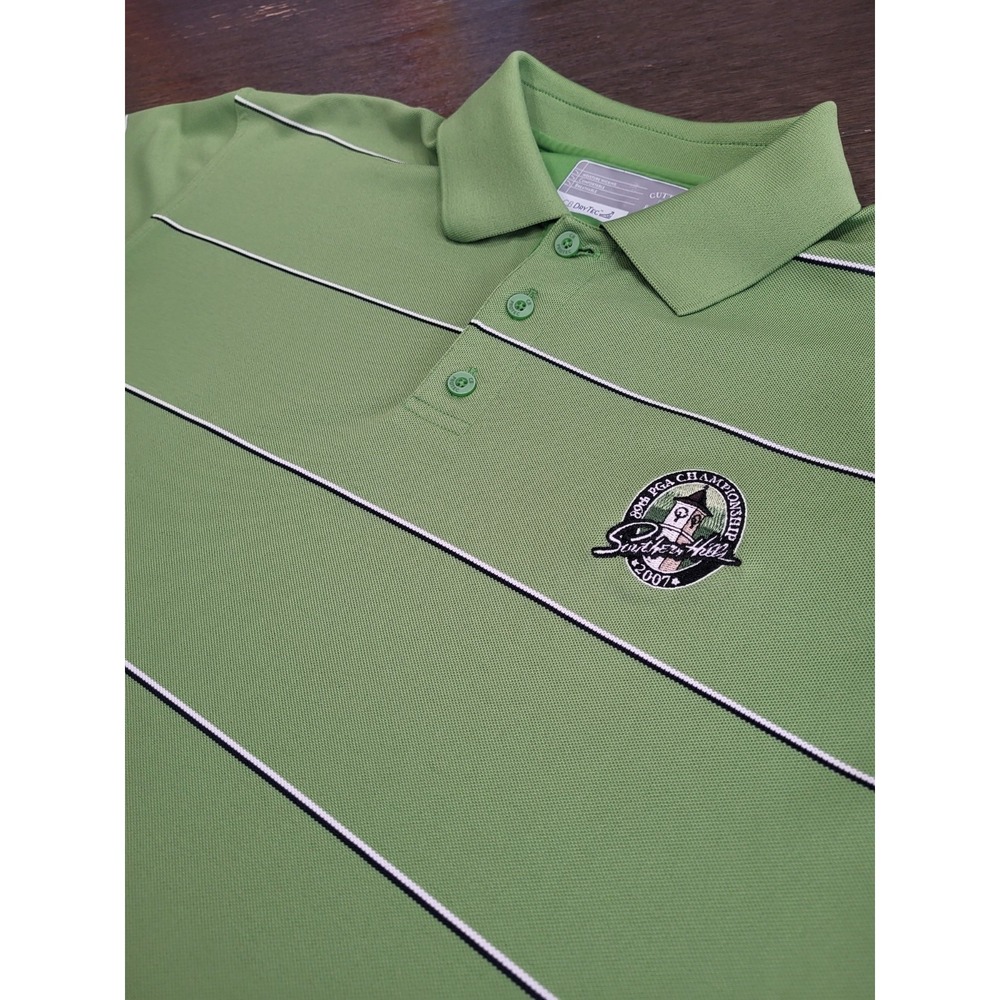 Men's Cutter & Buck Green 89th PGA 2007 Southern Hills Polo Golf Shirt Size L